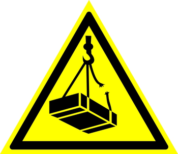 W06 опасно! возможно падение груза (пластик, 700х700 мм) - Знаки безопасности - Знаки и таблички для строительных площадок - . Магазин Znakstend.ru